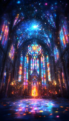 Fototapeta premium Celestial Cathedral Interior