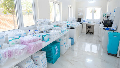 Clean Lab Supplies Storage