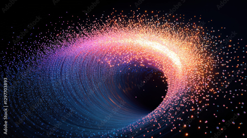 Poster particle vortices diverging towards the periphery