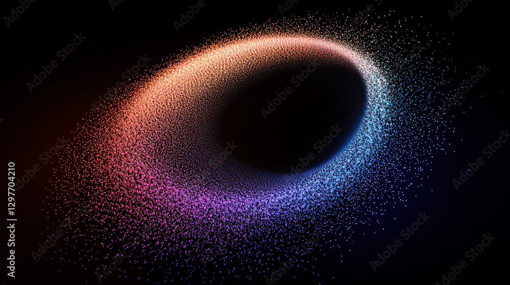 Poster particle vortices diverging towards the periphery