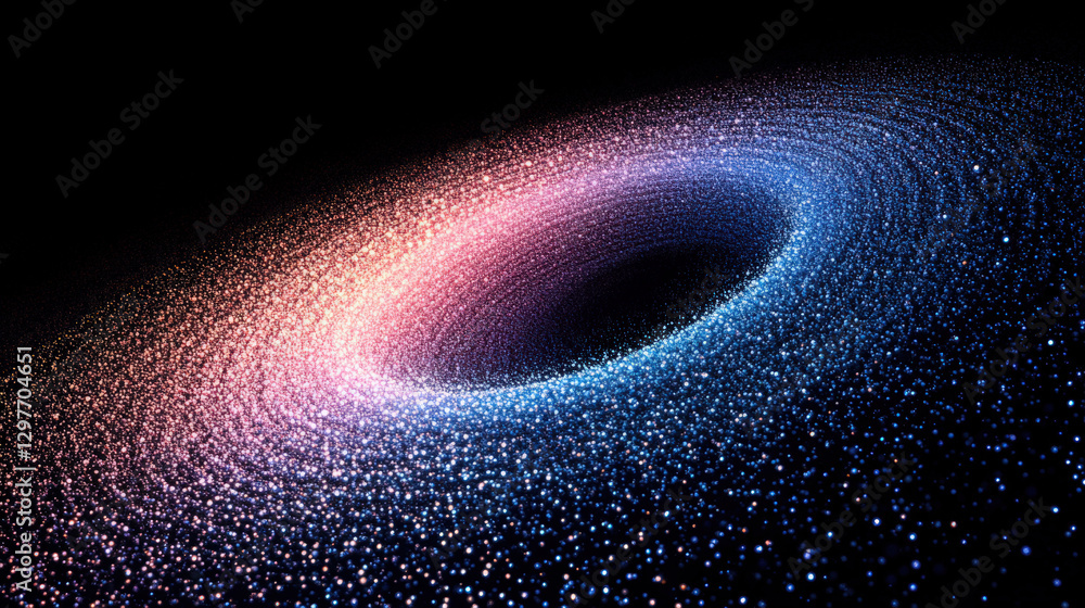 Poster particle vortices diverging towards the periphery