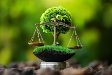 International environment Law. climate regulation concept. law principles of sustainable environmental conservation. environmental protection
