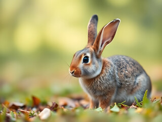 Fototapeta premium Abstract blurred nature background of rabbit. Abstract nature bokeh pattern