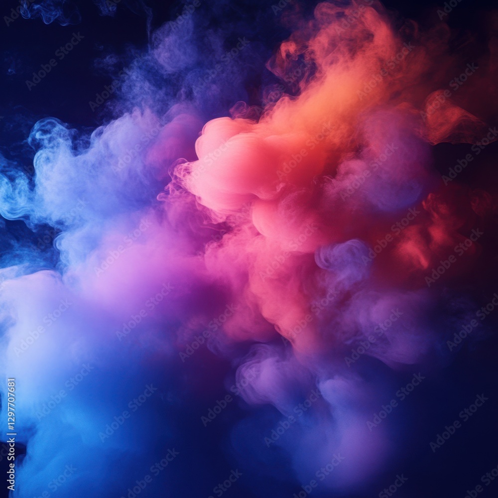 Poster ethereal clouds of vibrant color blend seamlessly in a mesmerizing dance of light and shadow creatin