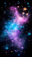 Colorful Nebula in Space