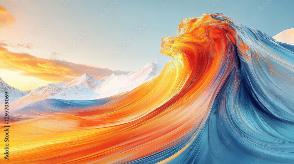 Poster background image of colorful waves