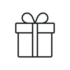 Gift, surprise, present thin line icons. Editable stroke and Perfect pixel on transparent background