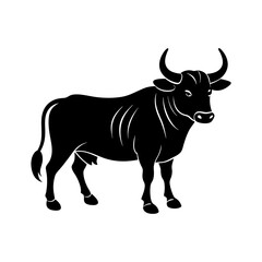 Bull float silhouette vector illustration