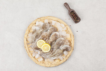 Octopus is a mollusk of the octopus family. It is similar to an octopus, but its body is about 20 to 30 cm long, short and round.