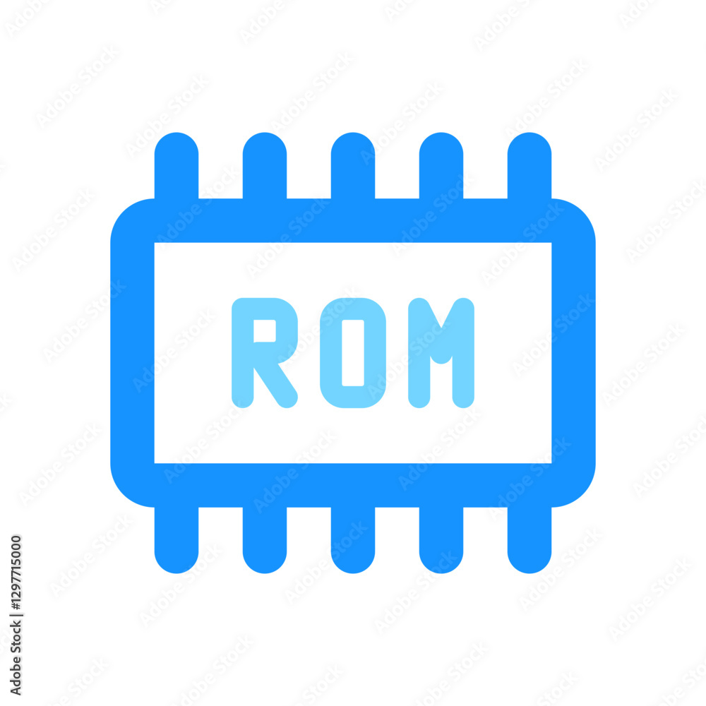 Aufkleber rom chip icon illustration for computer memory and technology