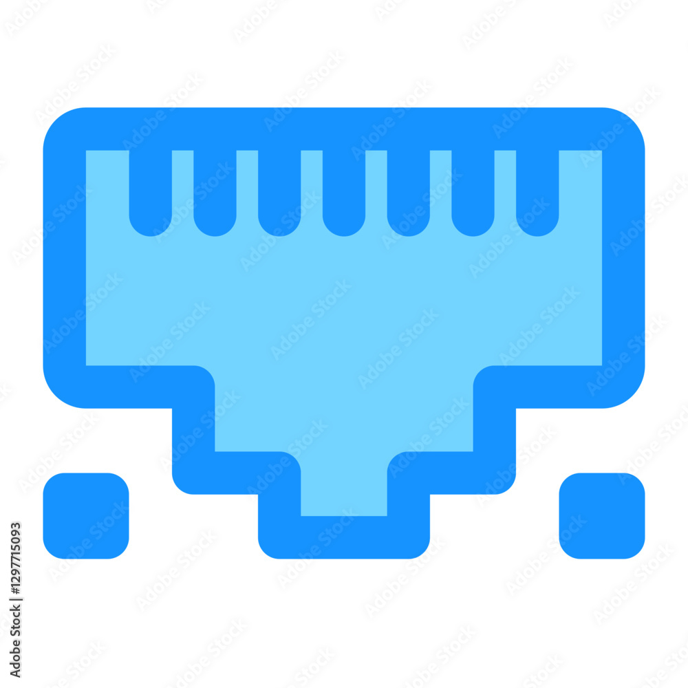 Poster ethernet port icon showing network connection or internet access point