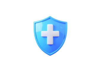 Fototapeta premium Blue Healthcare Security Icon