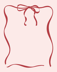 Hand drawn trendy vintage whimsical border