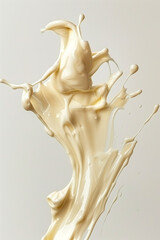 Obraz premium Close-up image of cosmetic cream smear isolated on white background