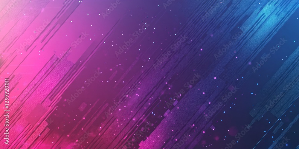 Poster abstract background features diagonal lines stars and gradient colors