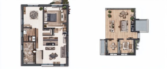 Apartment Floor Plan with Balcony