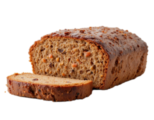 meatloaf. american food made from ground meat and formed into a patty. isolated on transparent png