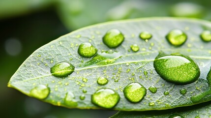 Fototapeta premium Droplets on Petals Sparkling in Soft Natural Light