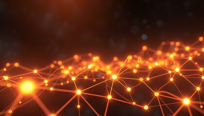 Obraz premium Glowing Network Connection: Abstract Technology Background Image