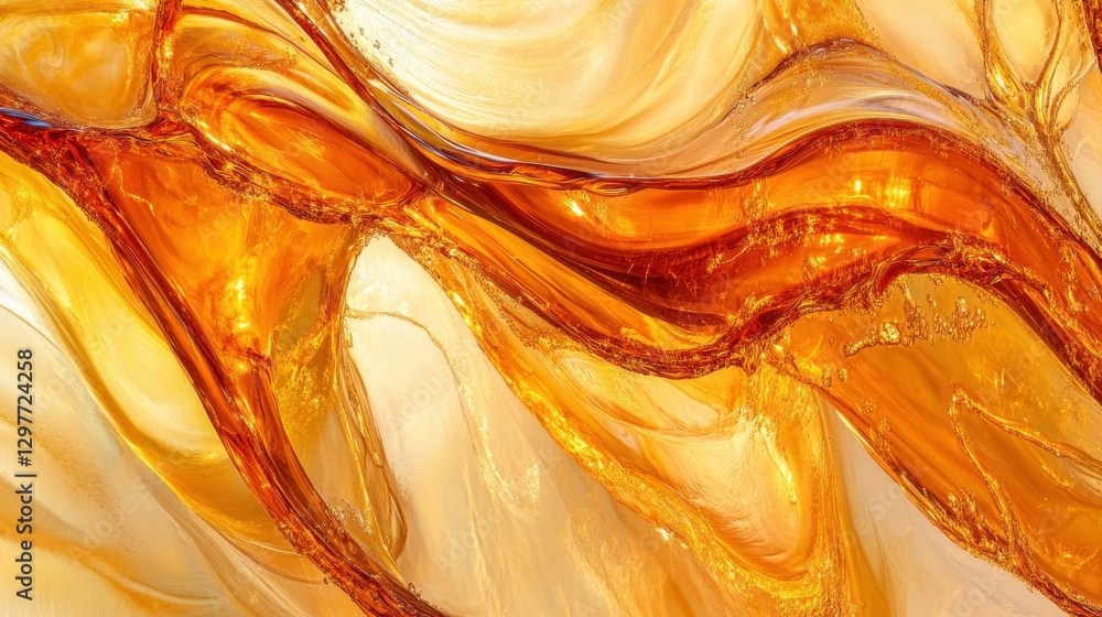 Poster fluid patterns in soft light and rippled water