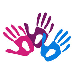 Colorful hands for holi design