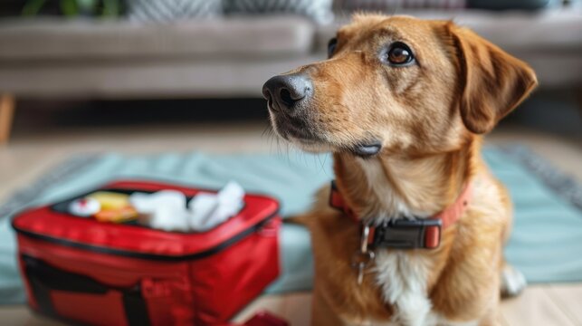 Pet First Aid Kit: A kit packed with bandages, antiseptic wipes, and other emergency items, perfect for treating pet injuries and providing first aid when needed.
