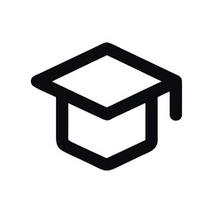 Icon user interface graduation cap line art