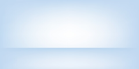Simple blue studio room. Limbo light background. Abstract 3d backdrop for product presentation. Minimal wall abstract modern art design