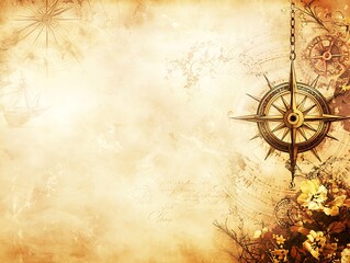 Navigating life's journey a vintage compass on textured background digital art inspirational setting