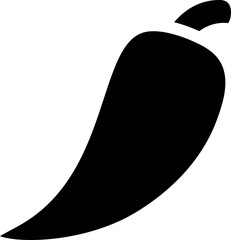 Chili Vector - Fresh and Healthy Vegetable Silhouette Icons