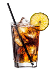 Iced Soft Drink with Effervescent Bubbles