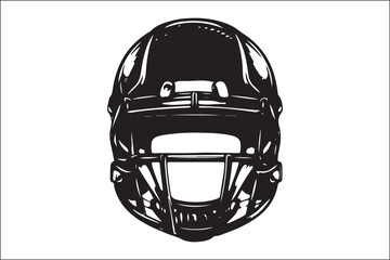 Fototapeta premium American Football Helmet Vector | Rugby Helmet Clipart | Sports SVG Illustration
