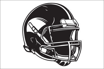 Fototapeta premium American Football Helmet Vector | Rugby Helmet Clipart | Sports SVG Illustration