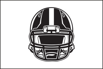 American Football Helmet Vector | Rugby Helmet Clipart | Sports SVG Illustration


