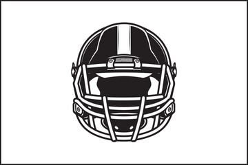 American Football Helmet Vector | Rugby Helmet Clipart | Sports SVG Illustration

