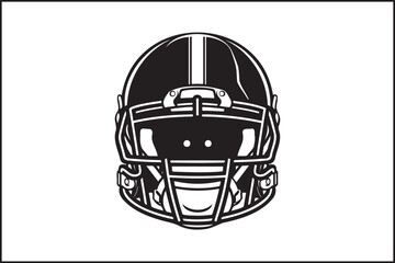 American Football Helmet Vector | Rugby Helmet Clipart | Sports SVG Illustration

