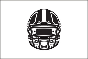 Fototapeta premium American Football Helmet Vector | Rugby Helmet Clipart | Sports SVG Illustration