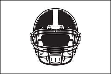 American Football Helmet Vector | Rugby Helmet Clipart | Sports SVG Illustration

