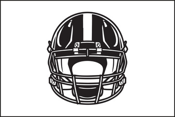 American Football Helmet Vector | Rugby Helmet Clipart | Sports SVG Illustration

