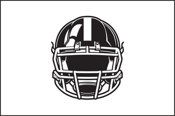 American Football Helmet Vector | Rugby Helmet Clipart | Sports SVG Illustration

