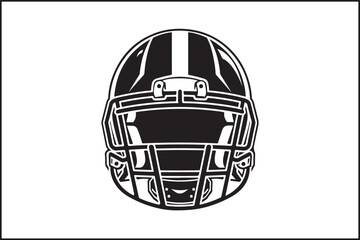 American Football Helmet Vector | Rugby Helmet Clipart | Sports SVG Illustration

