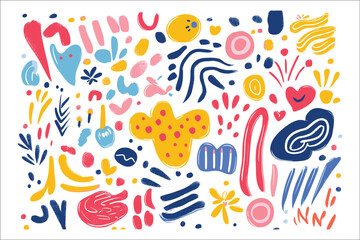 Hand-Drawn Floral Patterns - Colorful AI-Generated Vector.