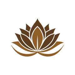 Lotus silhouette with white background