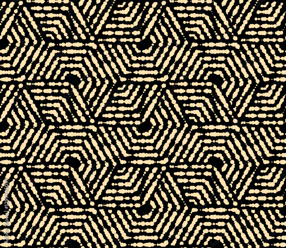Aufkleber Abstract geometric pattern. A seamless vector background. Golden and dark blue ornament. Graphic modern pattern. Simple lattice graphic design