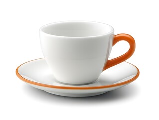 Fototapeta premium Coffee Cup on Saucer for Drink, Isolated Studio Shot