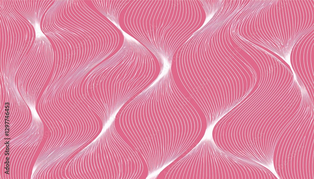 Aufkleber white crooked twisted vertical line pattern on a pink background vector. generated image