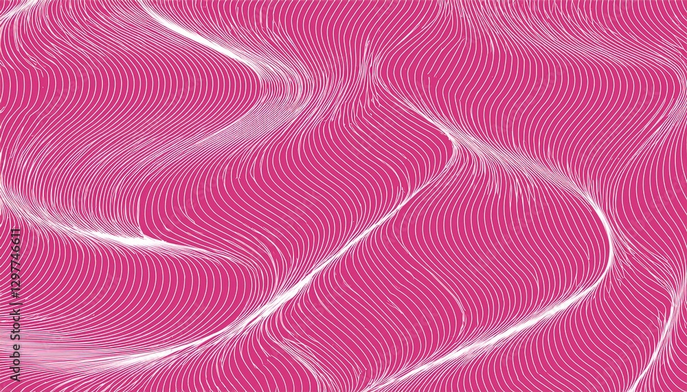 Aufkleber white crooked twisted vertical line pattern on a pink background vector. generated image