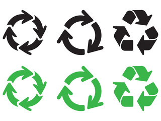 Obraz premium Multiple Recycle Signs