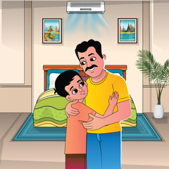 indian family illustration