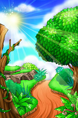 landscape with a tree vertical background